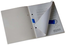 Exemple de de document relié par un procédé sécurisé : la reliure notatiale