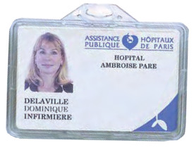 Porte badge brassard transaparent avec élastique renforcé couleur noir