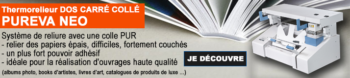Thermorelieur PUREVA colle PUR Dos carré collé